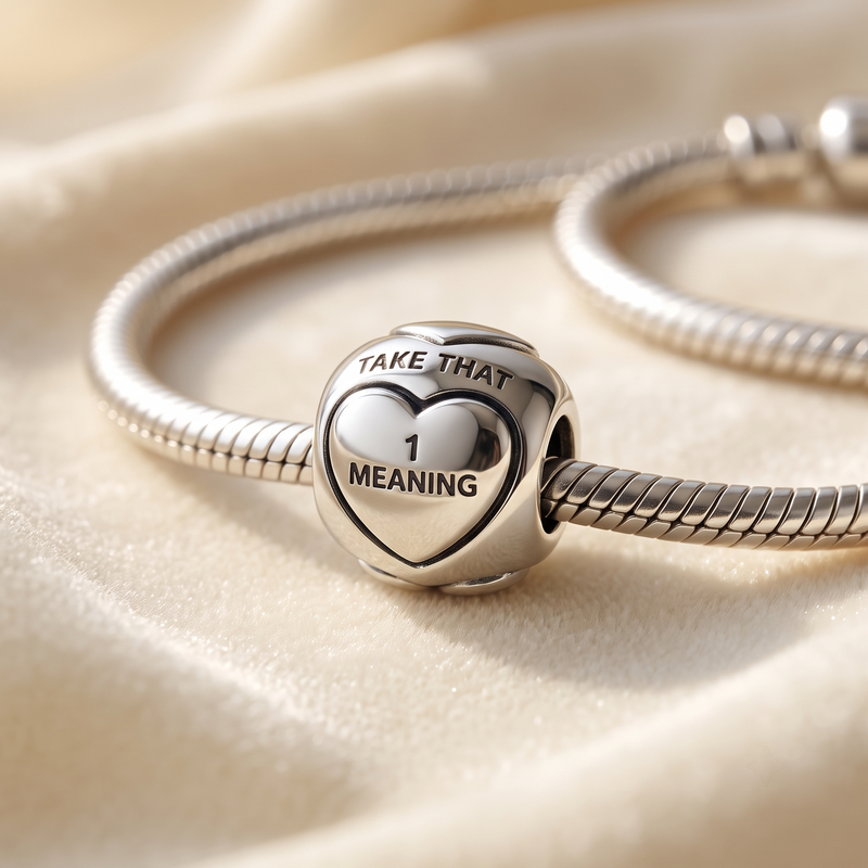 Take That “8 Letters, 3 Words, 1 Meaning” Heart Charm