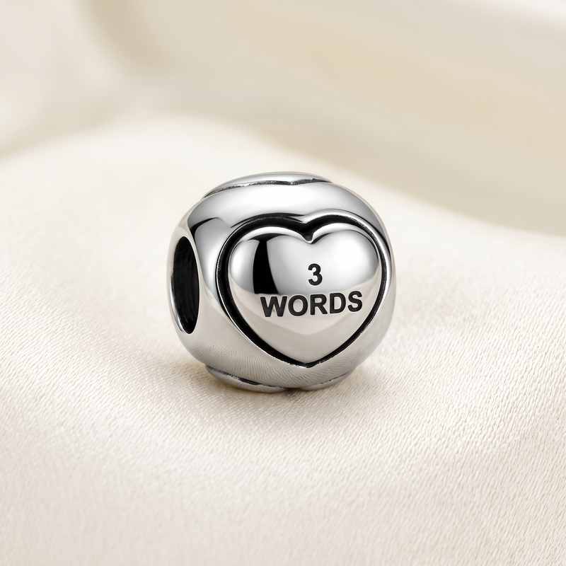 Take That “8 Letters, 3 Words, 1 Meaning” Heart Charm