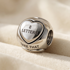 Take That “8 Letters, 3 Words, 1 Meaning” Heart Charm