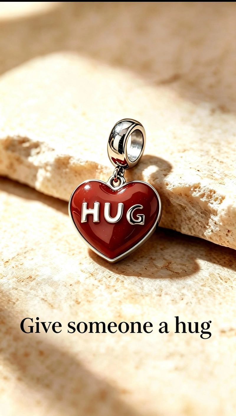 HUG Heart Charm