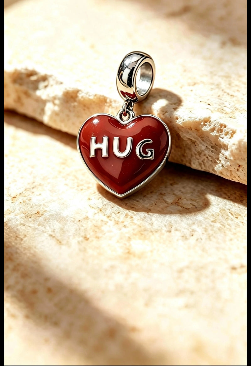 HUG Heart Charm